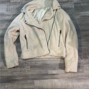 Max Studio Cream Teddy Jacket